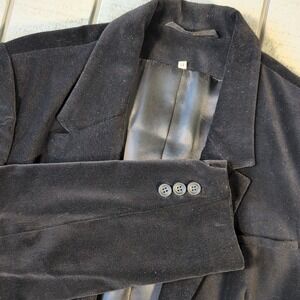 Vintage Sears Roebuck Blazer Women's Size 14 Average Black Velvet Jacket Classic